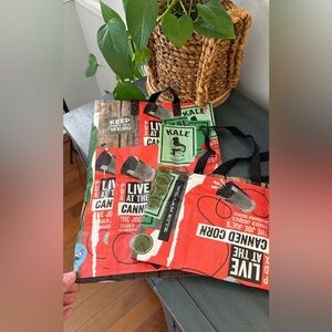 Trader Joe’s Bags - two  RAIN OR SHINE,  PDX,  owl see you ,